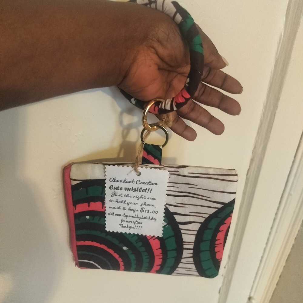 Colorful Wristlet with Keychain